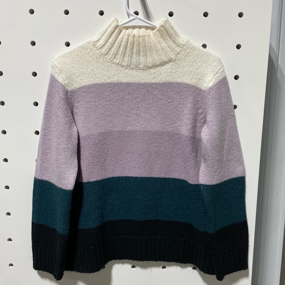 Ann Taylor Multicolor Striped Turtleneck Sweater - Picture 1 of 4